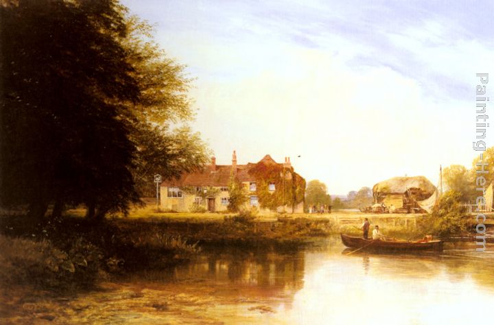 The Swan at Pangbourne painting - George Vicat Cole The Swan at Pangbourne art painting